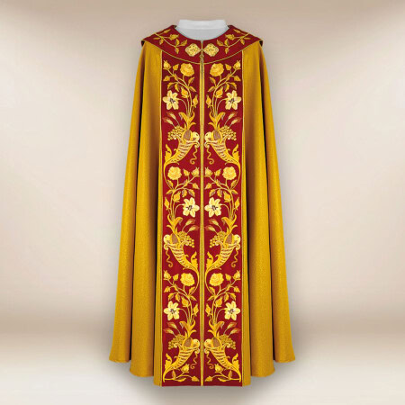 Kapa haftowana "Serce Jezusa i Maryi"