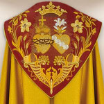 Kapa haftowana "Serce Jezusa i Maryi"