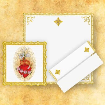 Bielizna kielichowa "Gold" "Serce Maryi"
