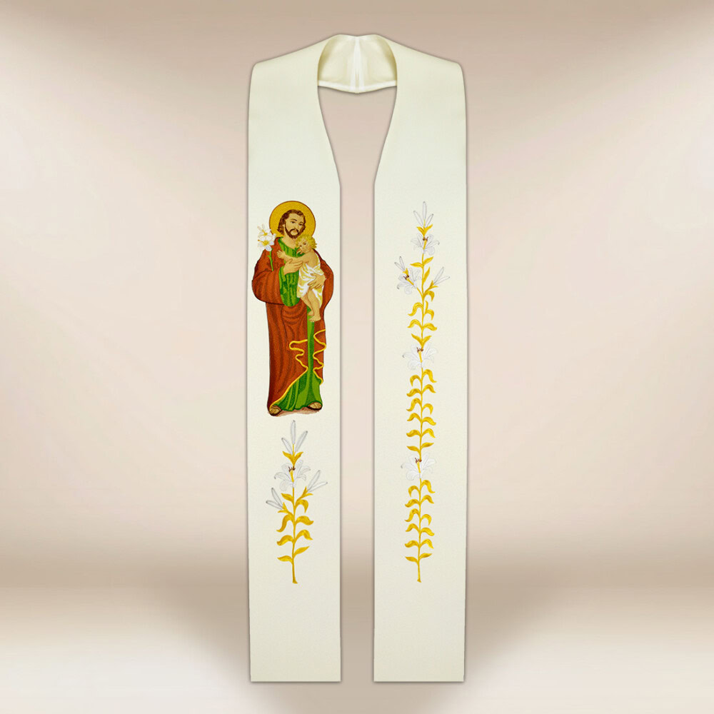 Stuła haftowana “Św. Józef”