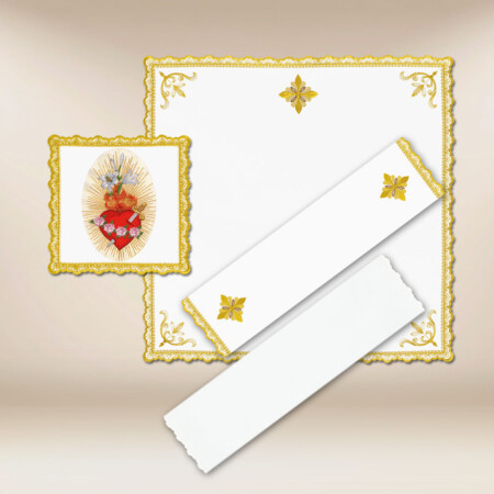 Bielizna kielichowa Gold" "Serce Maryi"