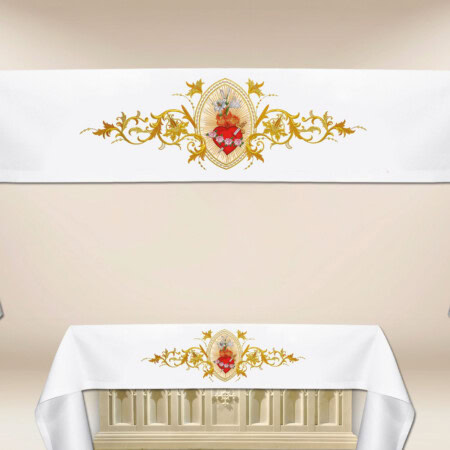 Obrus haftowany liturgiczny Serce Maryi