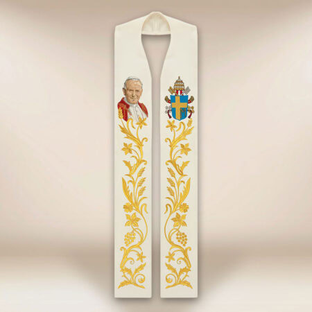 Stuła Haftowana "Św. Jan Paweł II"