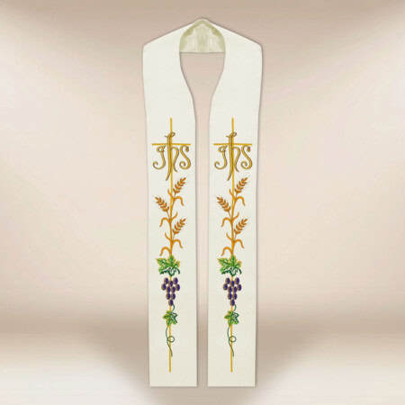 Stuła haftowana "IHS"