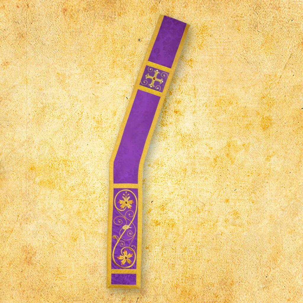 Stuła haftowana diakońska "Massimo-Viola"