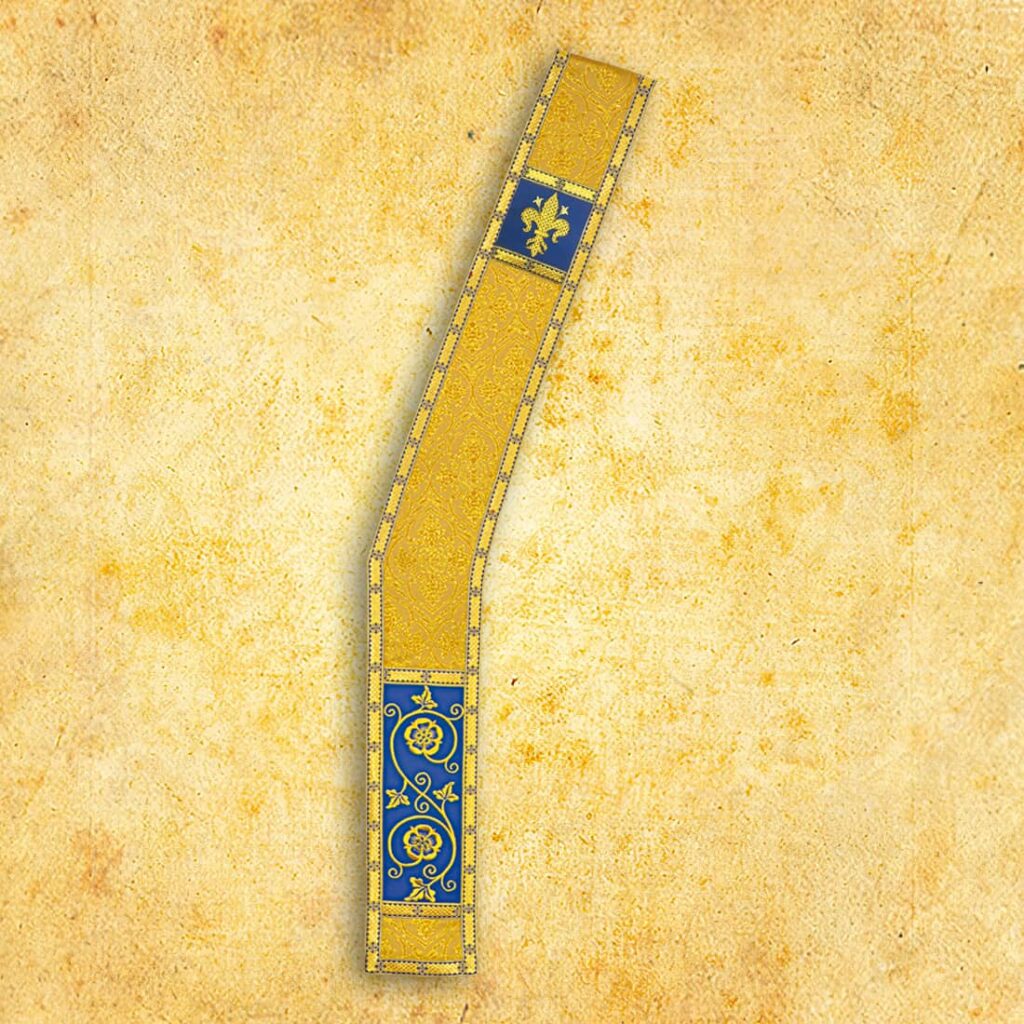 Stuła haftowana diakońska "Muszle Św. Jakuba"