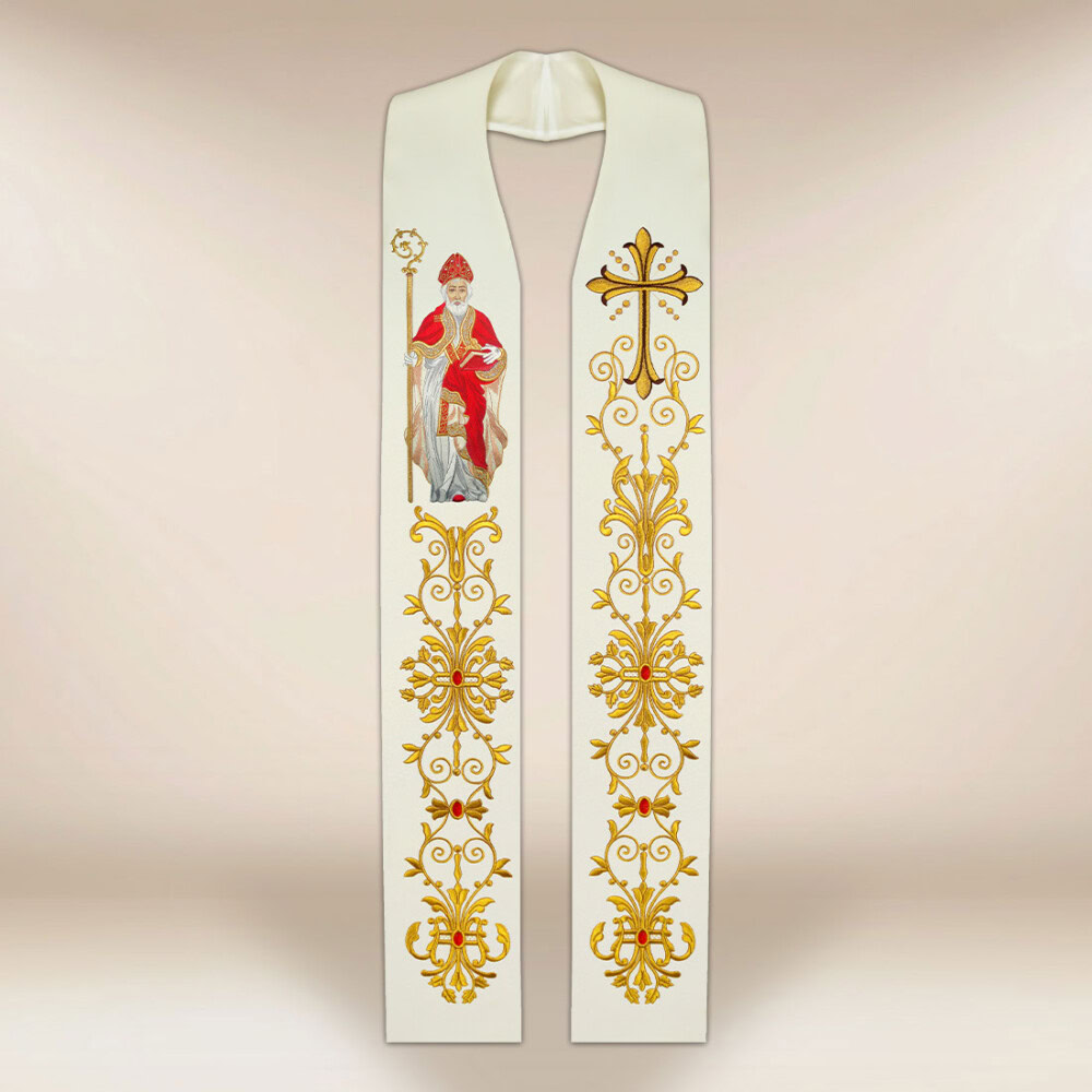 Stuła haftowana “Św. Marcin”