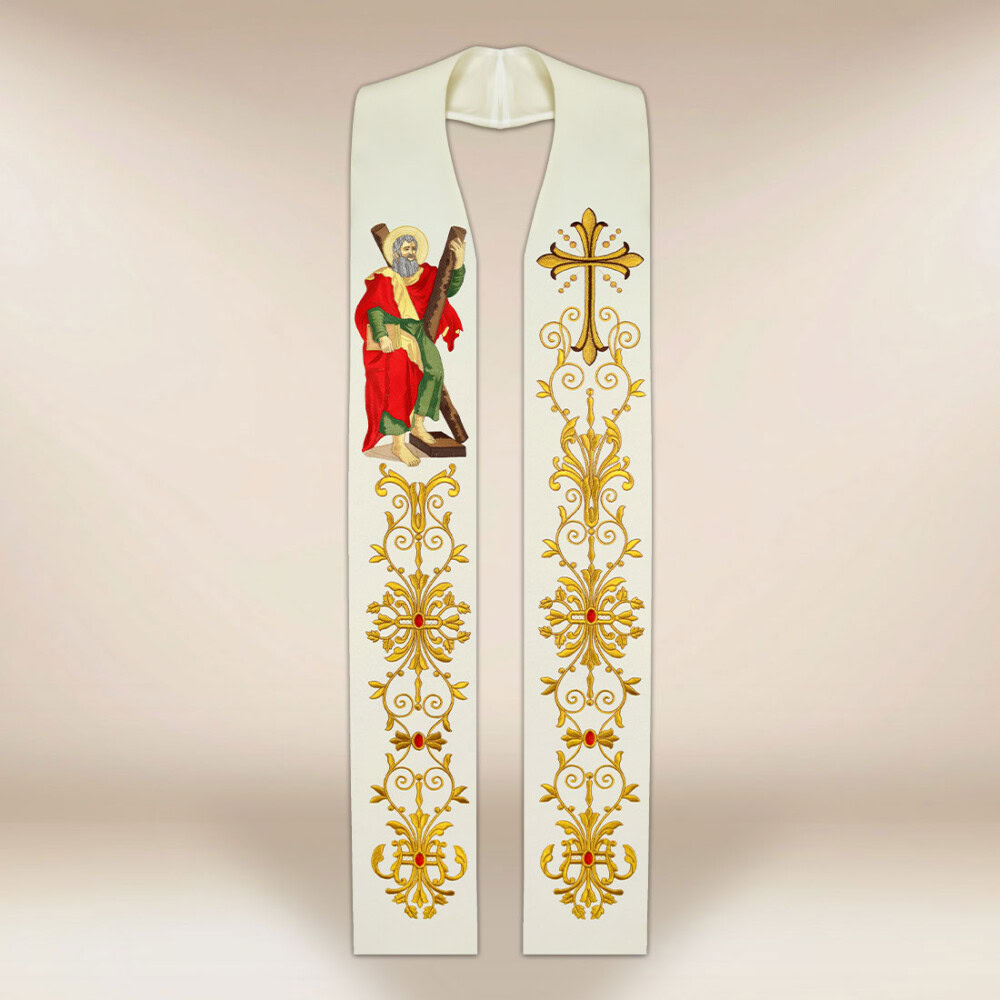 Stuła haftowana “Św. Marcin”
