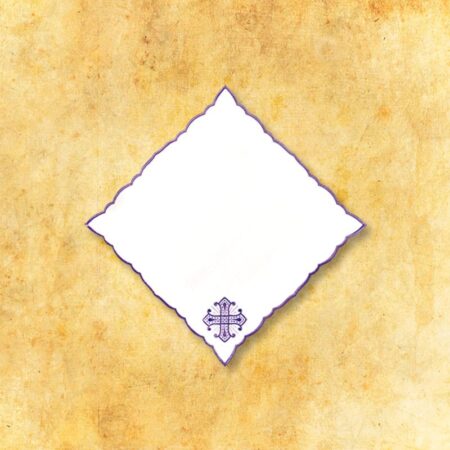 Serwetka haftowana "Calvario" fioletowa 32x32