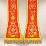 Stuła haftowana rzymska “Massimo-Rosso”