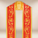 Stuła haftowana rzymska “Massimo-Rosso”