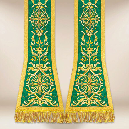 Stuła haftowana rzymska “Massimo-Verde”