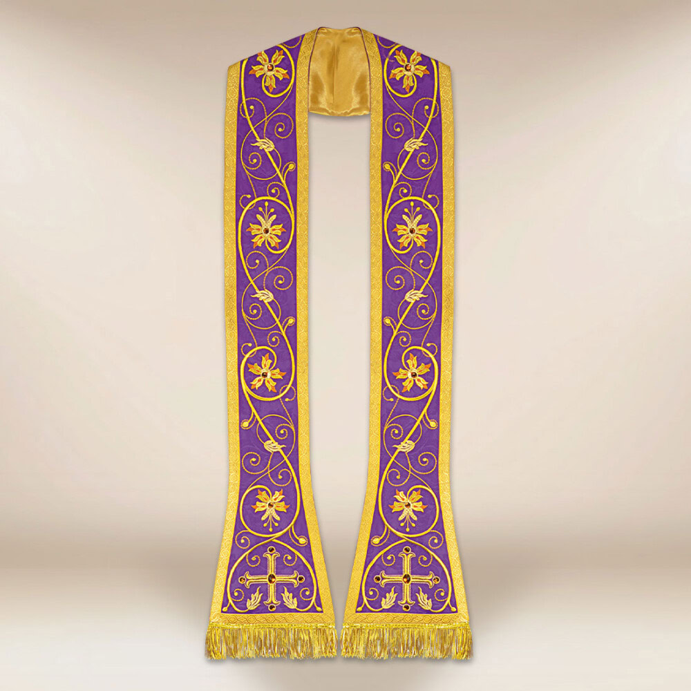 Stuła haftowana rzymska “Massimo-Viola”