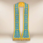 Stuła haftowana rzymska “Massimo-Blu”