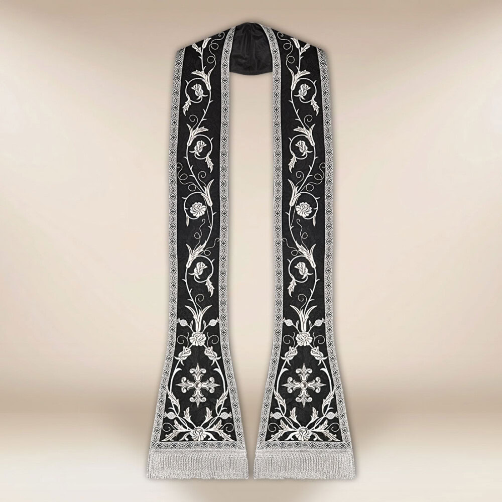 Stuła haftowana rzymska “Massimo-Nero”