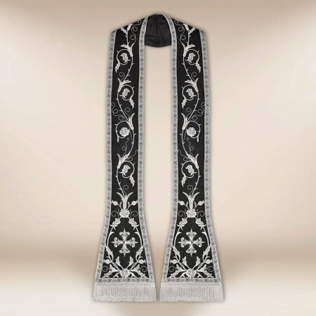 Stuła haftowana rzymska "Massimo-Nero"