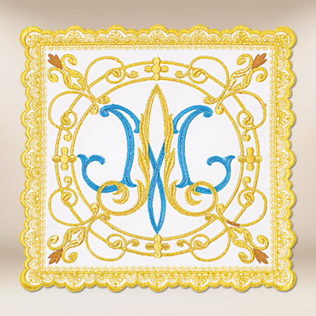 Palka bogato haftowana złotą nicią