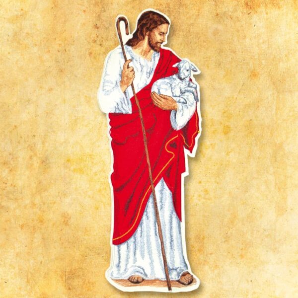 Aplikacja haftowana "Jezus Dobry Pasterz"