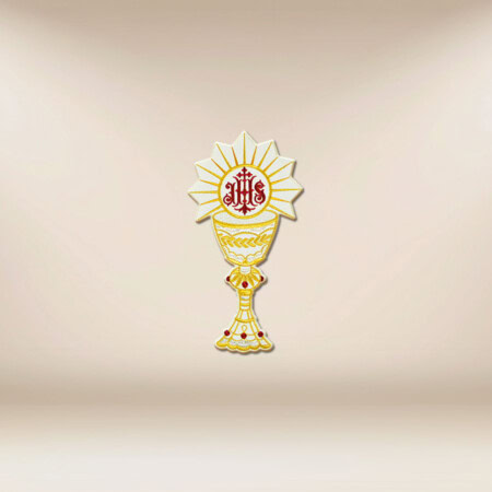 Aplikacja haftowana "Kielich IHS"