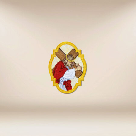 Aplikacja haftowana "Jezus z Krzyżem"