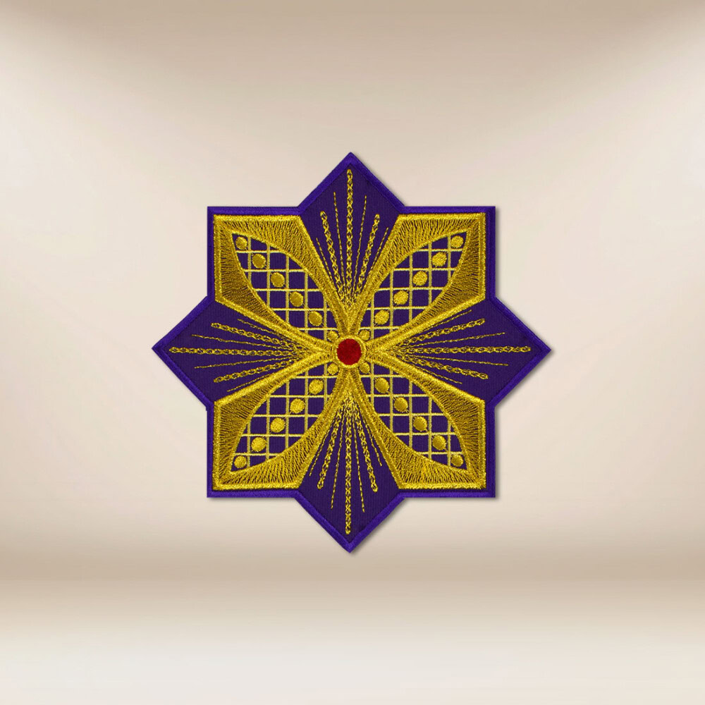 aplikacja haftowana krzyż