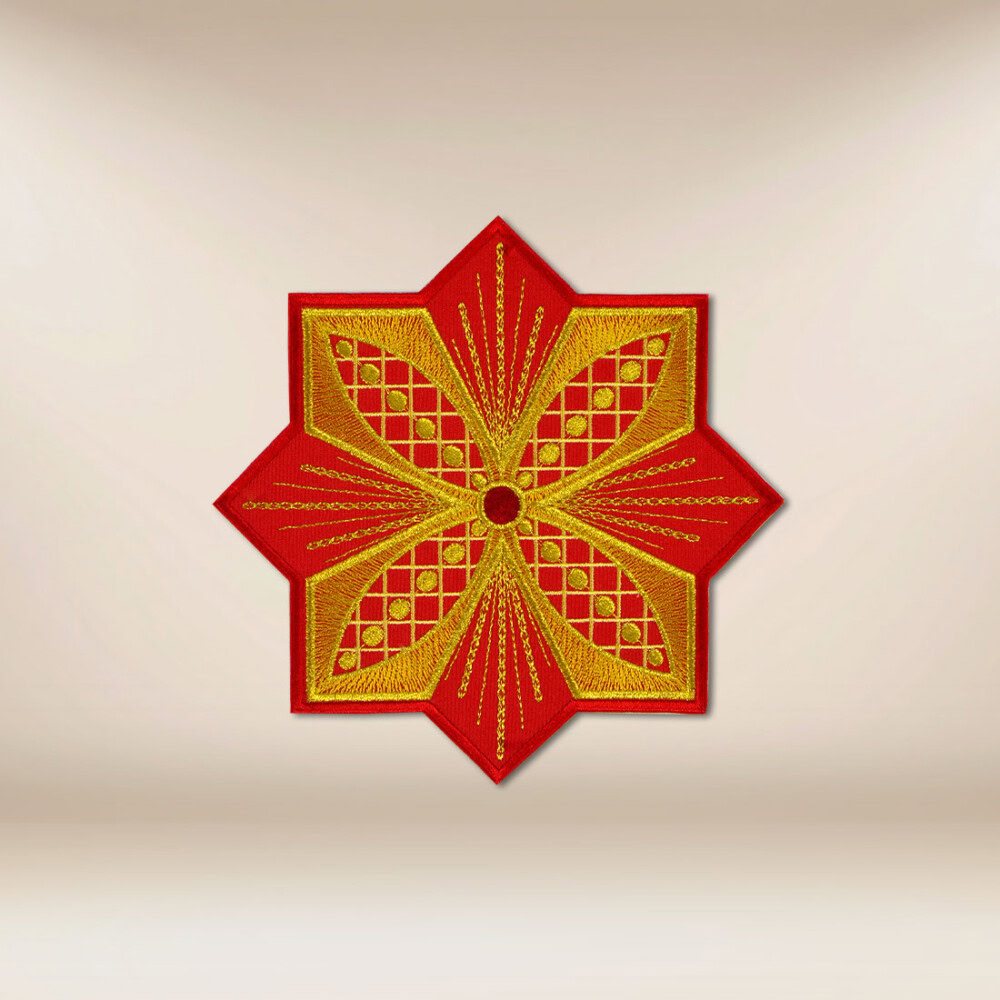 aplikacja haftowana krzyż