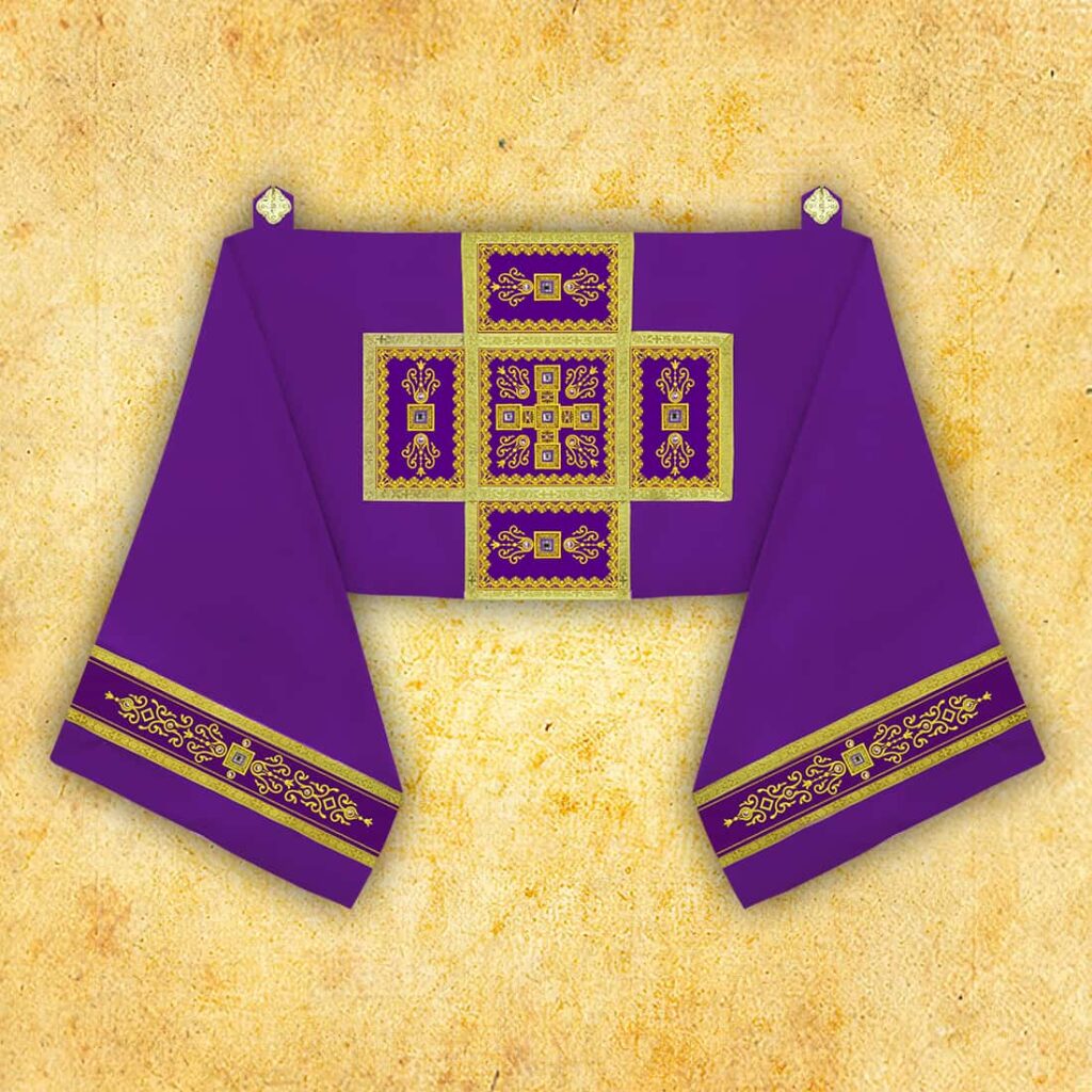 Welon naramienny z haftem krzyża