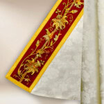 Kapa haftowana ecru bordo