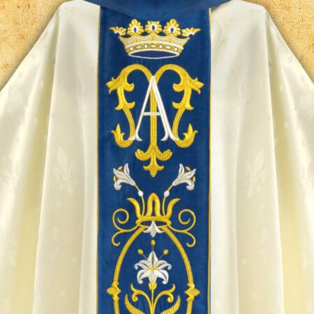 Ornat haftowany "Maria D'Oro-Bianco"