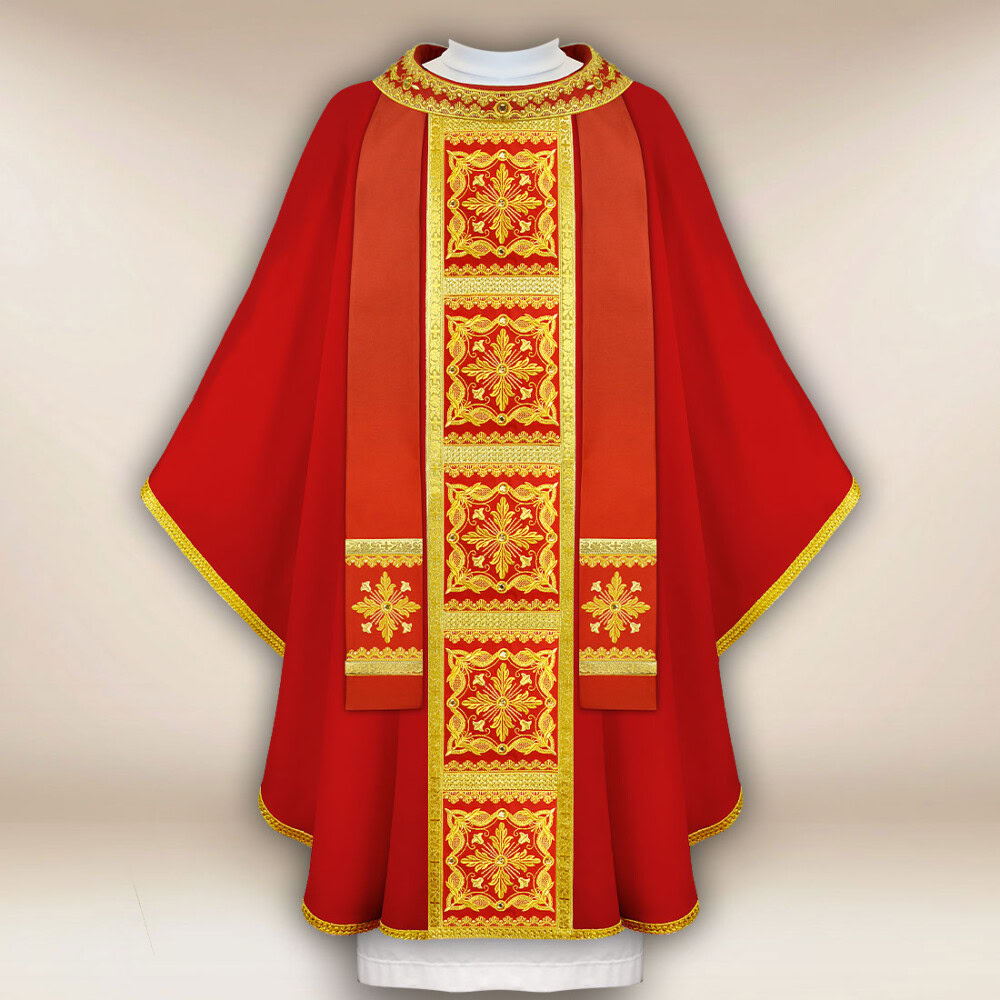 Ornat haftowany “Brillante-Rosso”