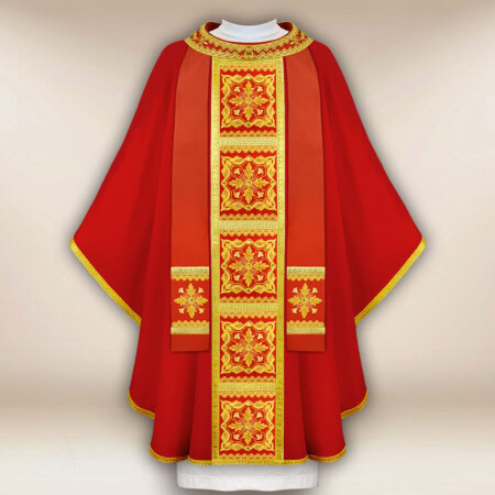 Ornat haftowany "Brillante-Rosso"