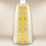 Haftowana kapa liturgiczna w kolorze ecru