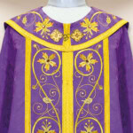 Kapa haftowana fioletowa