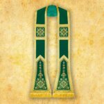 Stuła haftowana rzymska "Brillante-Verde"