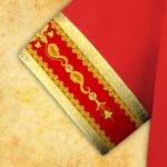 Dalmatyka haftowana "Brillante-Rosso"