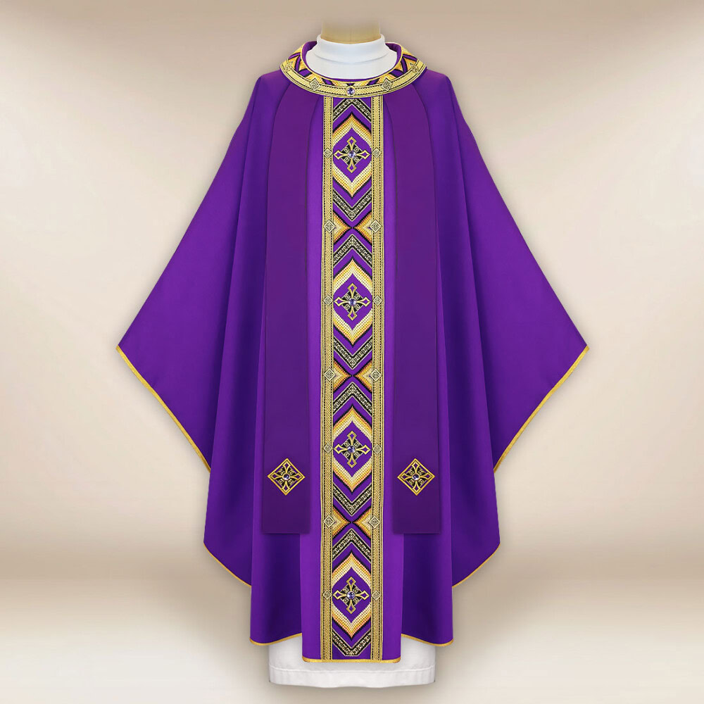Ornat haftowany “Moderno Carisma” fioletowy