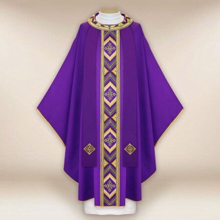 Ornat haftowany "Moderno Carisma" fioletowy