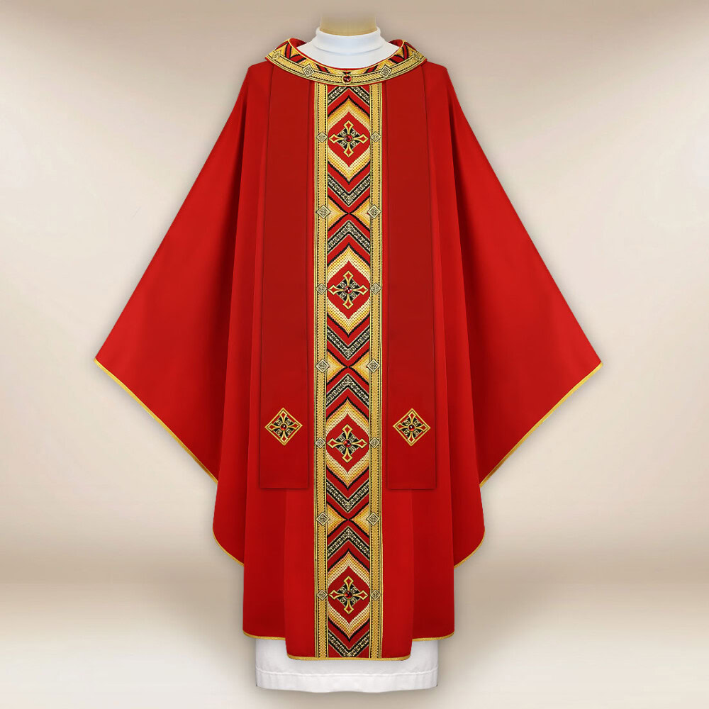 Ornat haftowany “Moderno Carisma” czerwony