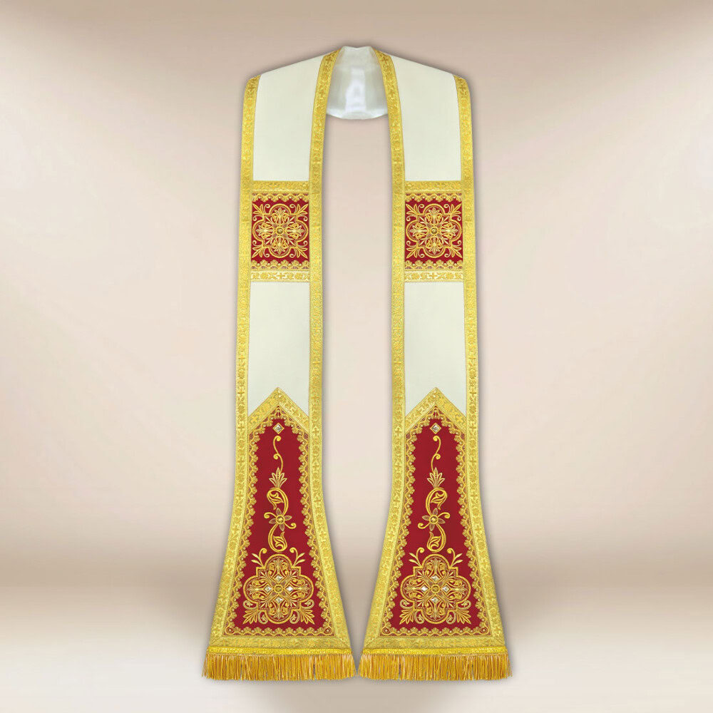 Stuła haftowana rzymska “Brillante-Vino”