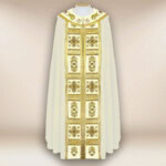 Kapa liturgiczna ecru z krzyżami