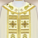 Kapa liturgiczna ecru z krzyżami