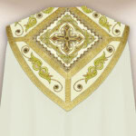 Kapa liturgiczna ecru z krzyżami