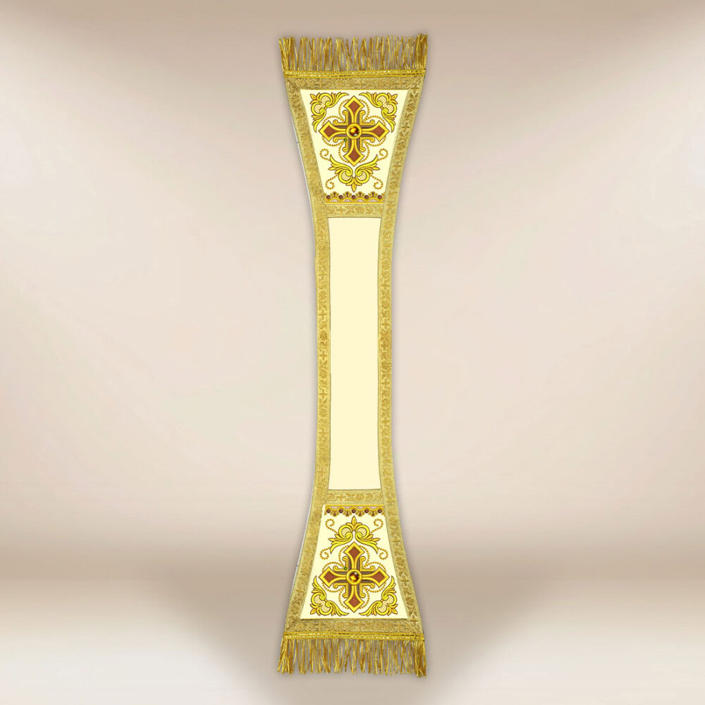 Haftowany manipularz “Brillante-Bianco”