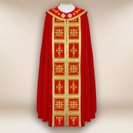 Kapa haftowana „Brillante Rosso”