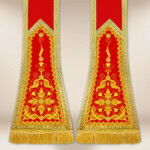 Stuła haftowana rzymska “Brillante-Rosso”