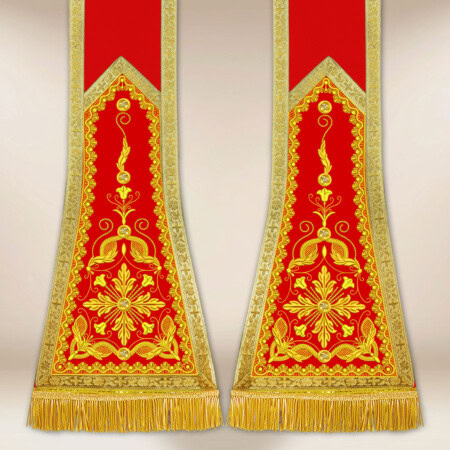 Stuła haftowana rzymska “Brillante-Rosso”