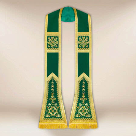 Stuła haftowana rzymska "Brillante-Verde"