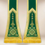 Stuła haftowana rzymska “Brillante-Verde”