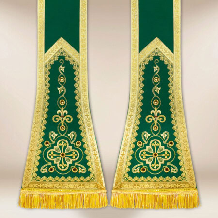 Stuła haftowana rzymska “Brillante-Verde”