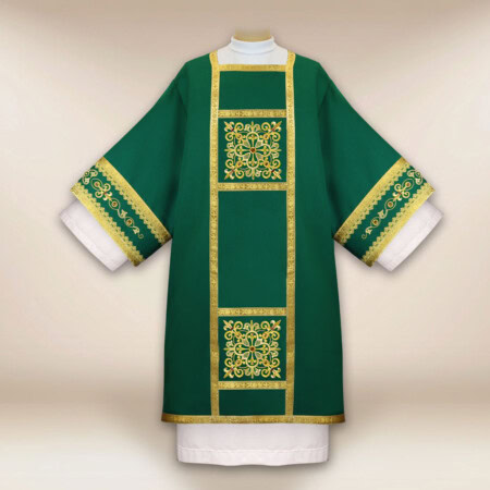Dalmatyka liturgiczna zielona haftowana